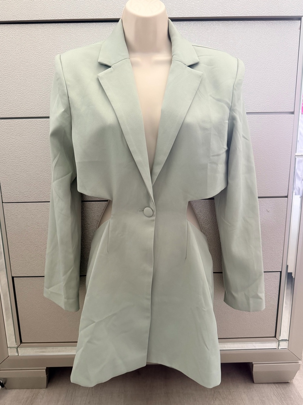 Mint Cutout Mini Blazer Dress